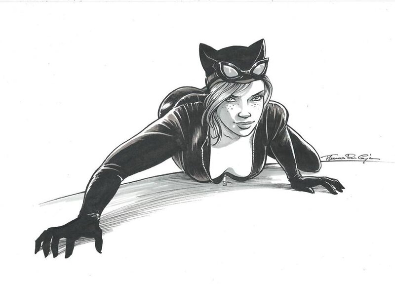 Thomas Du Caju Catwoman - Illustration originale