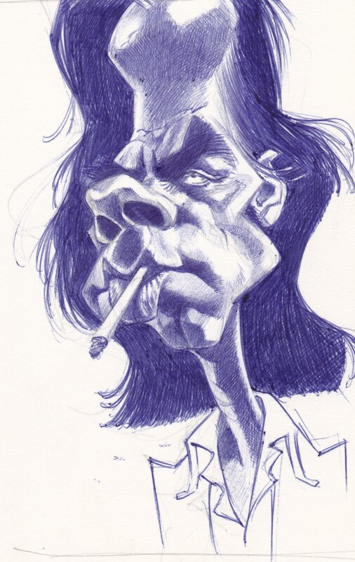 Nick Cave par Maëster - Illustration originale