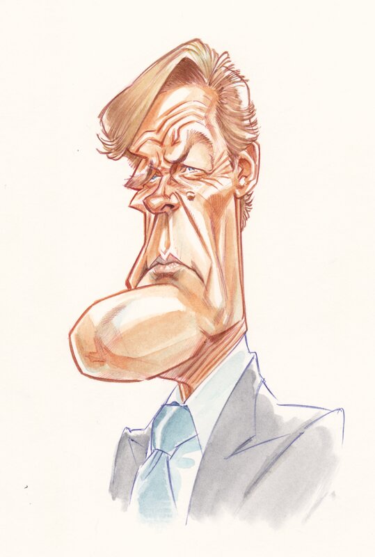 Roger Moore par Maëster - Illustration originale