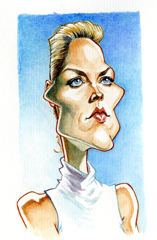 Sharon Stone par Maëster - Illustration originale