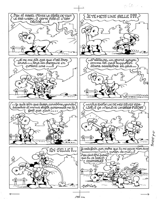 Horace en Selle by Jean-Claude Poirier - Comic Strip