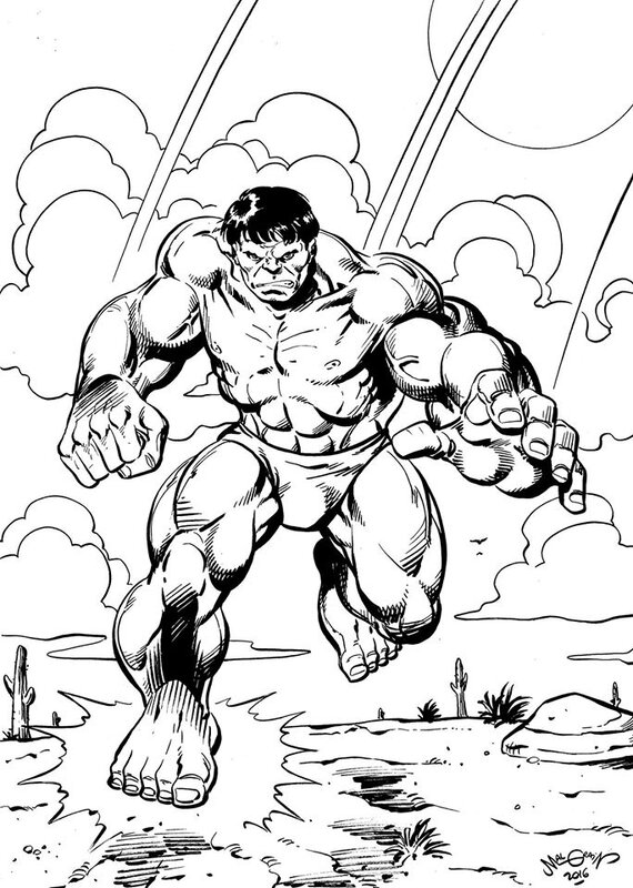 Hulk par chris malgrain A3 - Illustration originale