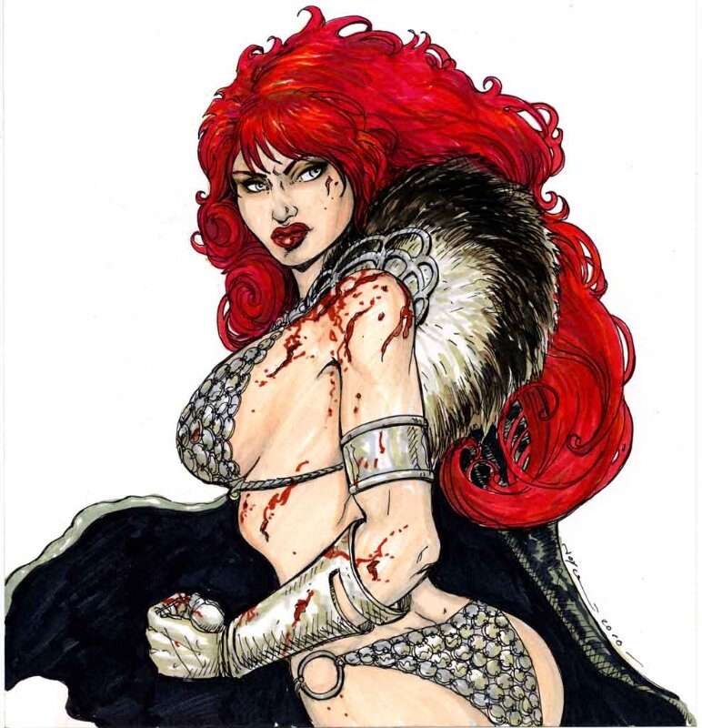 Joyce Chin Red Sonja - Original Illustration