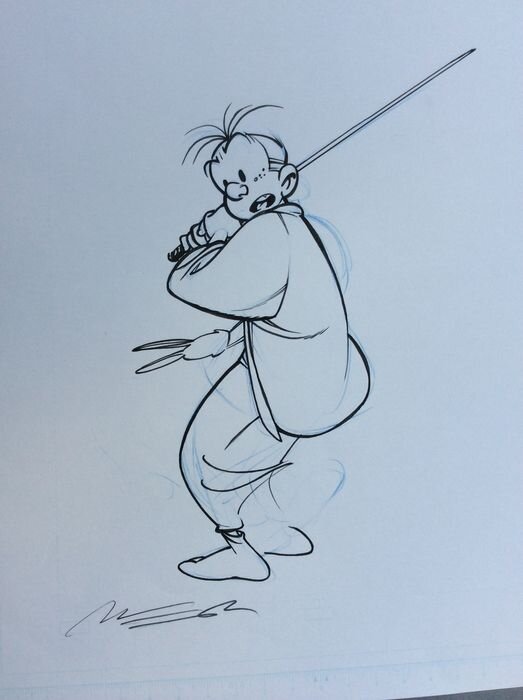Jose Luis Munuera, Spirou à Tokyo - Fantasio - Original Illustration