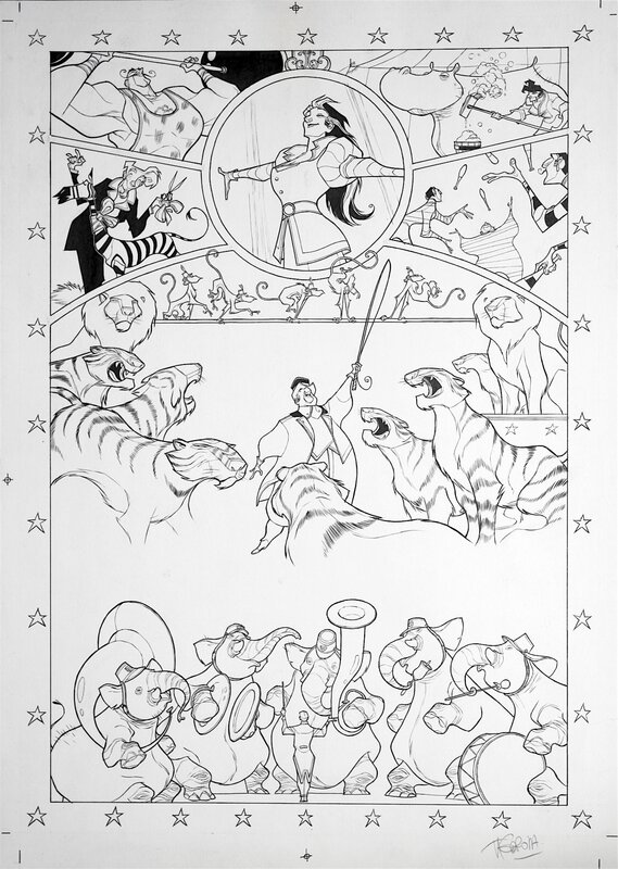 Cyril Pedrosa, David Chauvel, Couverture Ring Circus - Original Cover