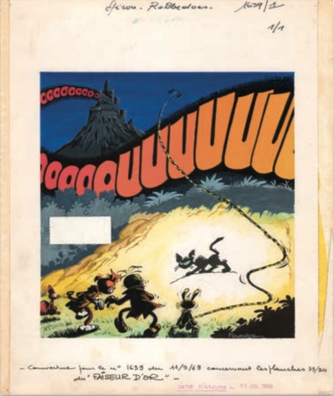 Jean-Claude Fournier, Le Faiseur d'Or - couverture du Journal de Spirou nº 1639 - Original Cover