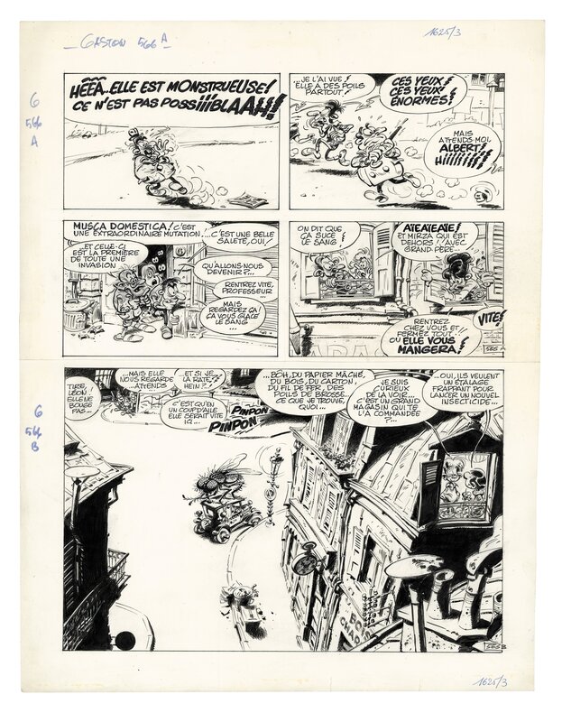 André Franquin, Gaston Lagaffe - La Mouche (Gag 565) - Planche originale