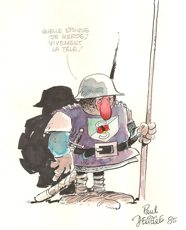 Chevalier by Paul Deliège - Original Illustration