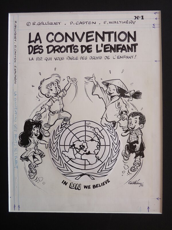 François Walthéry, La CONVENTION DES DROITS DE L'ENFANT - Couverture originale