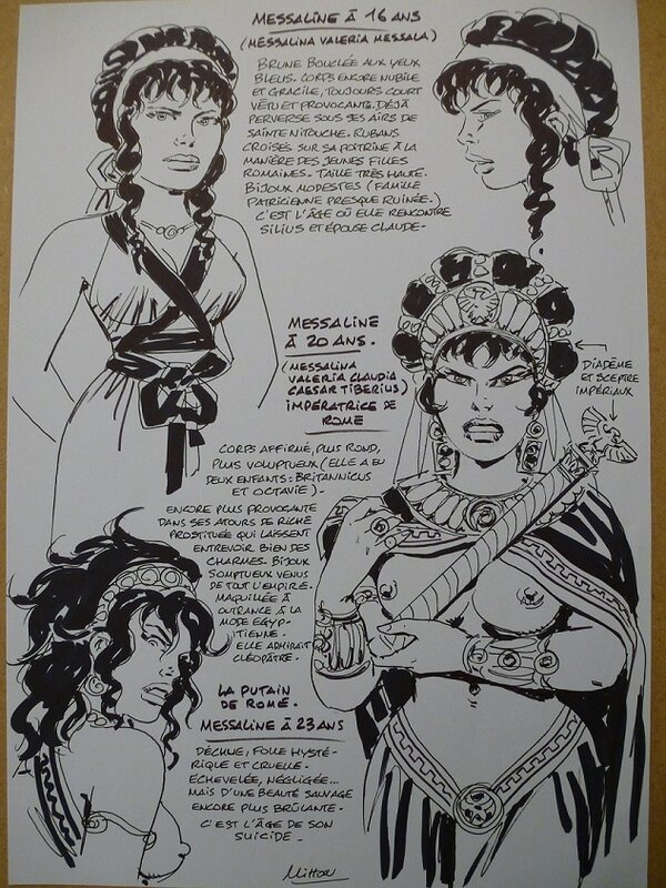 Jean-Yves Mitton, Différents âges de Messalina - Planche originale