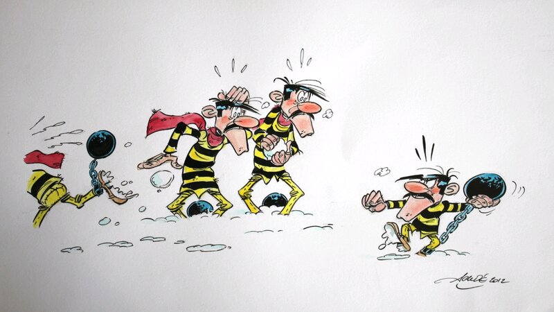 Les daltons par Achdé - Original Illustration