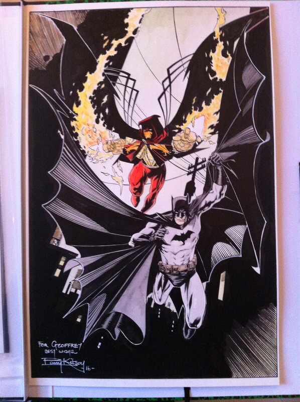 Batman et Azrael par Barry Kitson - Dédicace