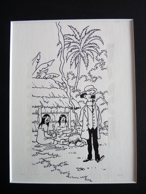 Hergé, Tintin ET LES PICAROS - Original Illustration