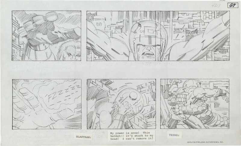 F4 storyboards par Jack Kirby - Œuvre originale