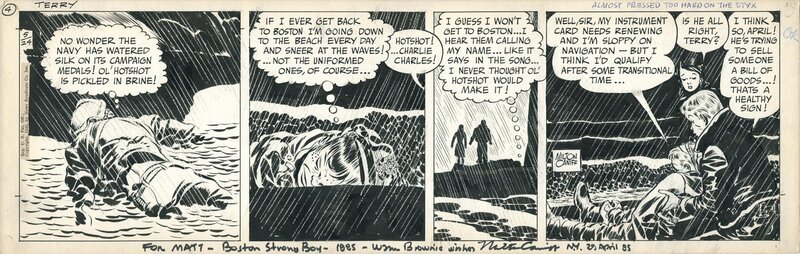 Milton Caniff, Terry & The Pirates - Daily strip 24 Mai 1945 - Planche originale