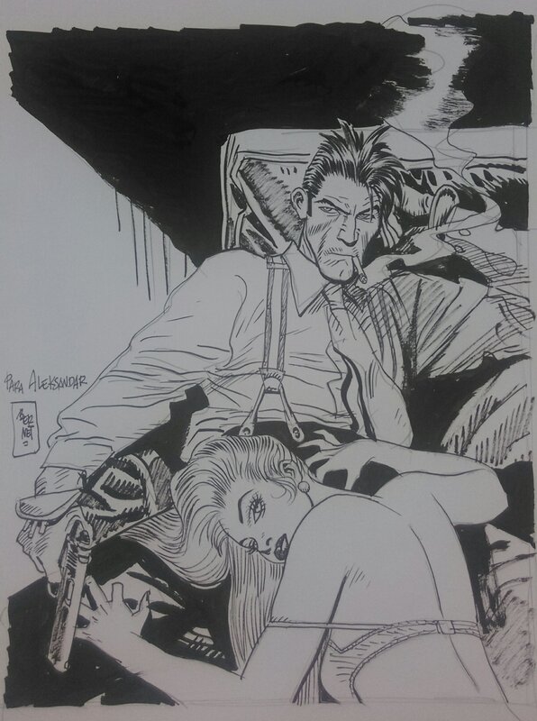 Jordi Bernet, Torpedo illustration - Illustration originale