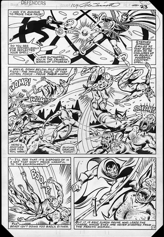 Defenders #104 par Don Perlin, Joe Sinnott, Al Milgrom - Planche originale