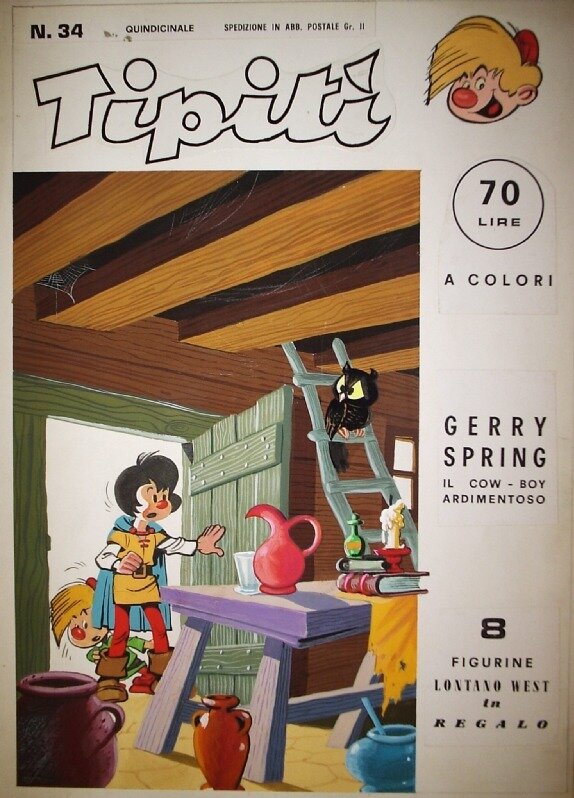 Dino Busett, Peyo, Johan et Pirlouit / Tipiti n° 34, 1964. - Original Cover