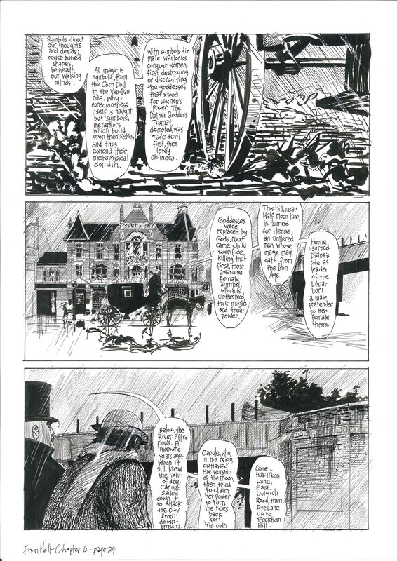 Eddie Campbell, Alan Moore, From Hell Ch. 4, page 24 - Planche originale