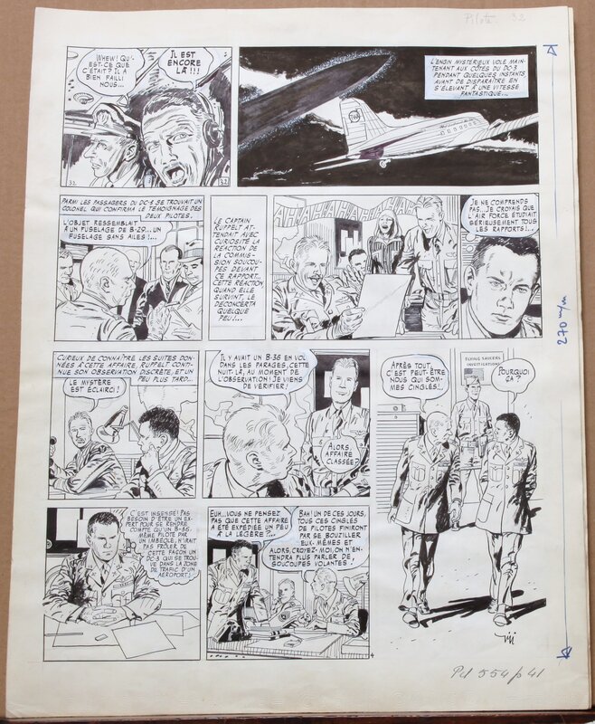 Robert Gigi, Jacques Lob, Page 39 - les apparitions Ovni - Dargaud - Planche originale