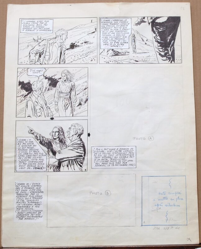 Robert Gigi, Jacques Lob, Page 62 - les apparitions Ovni - Dargaud - Planche originale