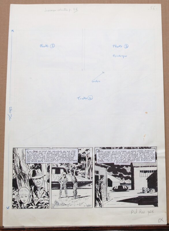 Robert Gigi, Jacques Lob, Page 69 - les apparitions Ovni - Dargaud - Planche originale