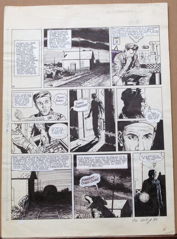 Robert Gigi, Jacques Lob, Page 78 - les apparitions Ovni - Dargaud - Planche originale