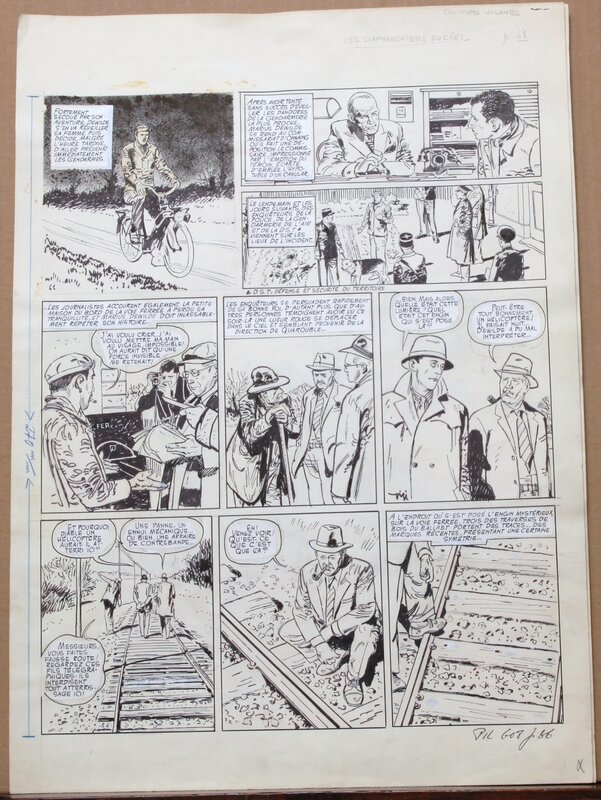 Robert Gigi, Jacques Lob, Page 80 - les apparitions Ovni - Dargaud - Planche originale