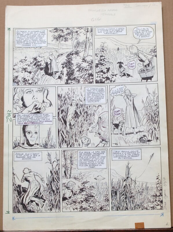 Robert Gigi, Jacques Lob, Page 83 - les apparitions Ovni - Dargaud - Planche originale