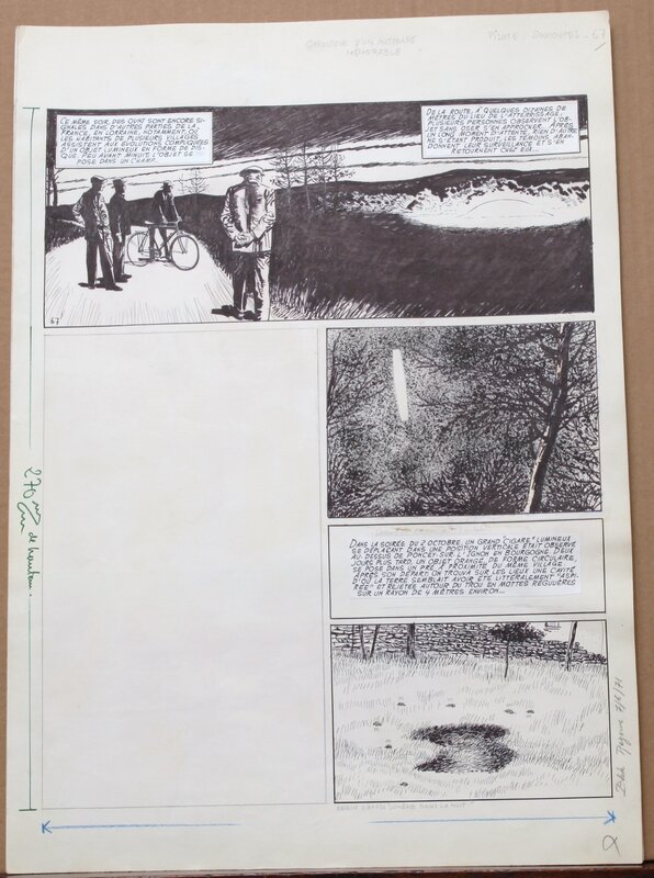 Robert Gigi, Jacques Lob, Page 86 - les apparitions Ovni - Dargaud - Planche originale