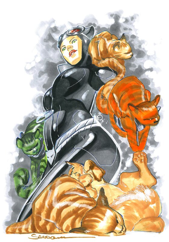 Catwoman par Rafa Sandoval - Illustration originale