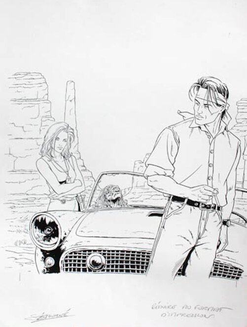 Gaël Séjourné, Lance Crow Dog - couverture « Sangs mêlés » - Couverture originale