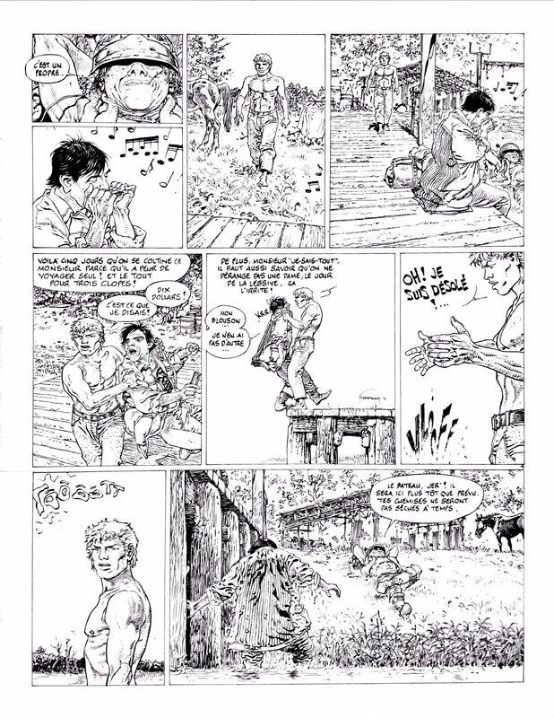 Hermann, Jeremiah - La ligne rouge - Planche 4 - Planche originale