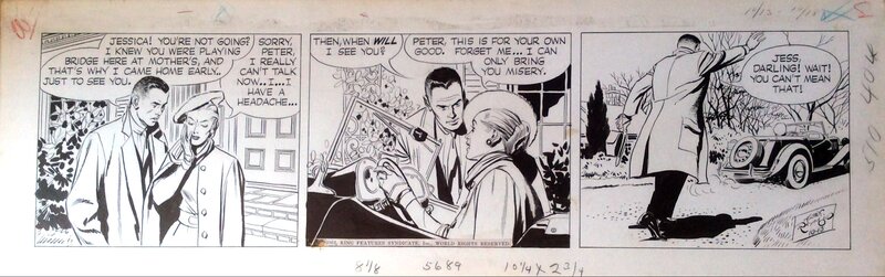 Alex Raymond, Rip Kirby - La fille du gangster - Strip du 13-10-1952 - Comic Strip