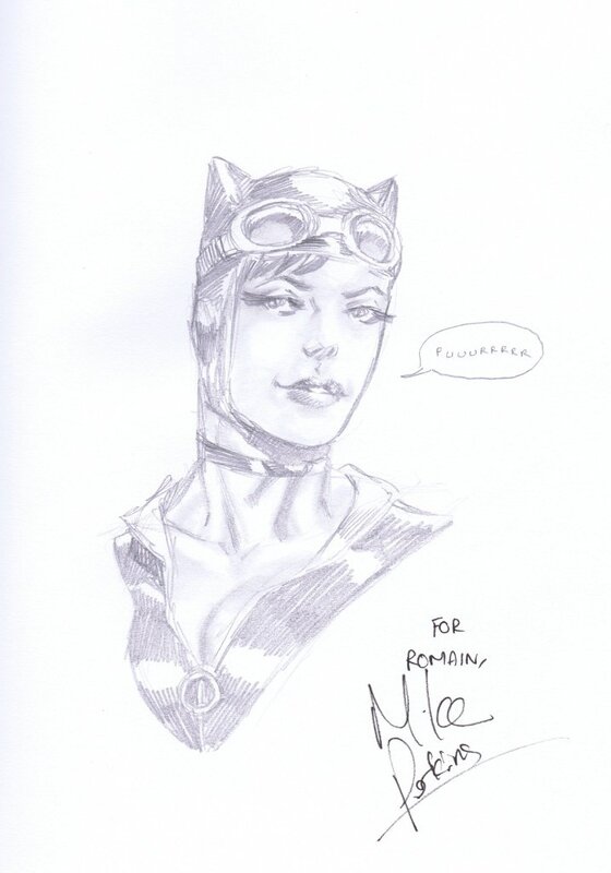 Catwoman par Perkins - Dédicace