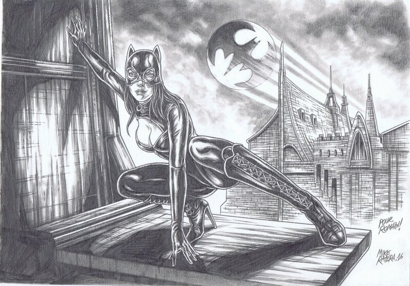 Catwoman par Mike Ratera - Illustration originale