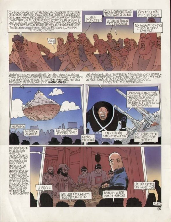 Avant L'Incal #1 page 19,Adieu le pere (1988),Zoran Janjetov - Planche originale