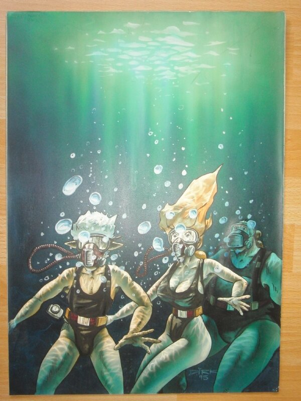 Indigo #3 Cover, L'Ocean Rouge ,Dirk Schulz - Couverture originale