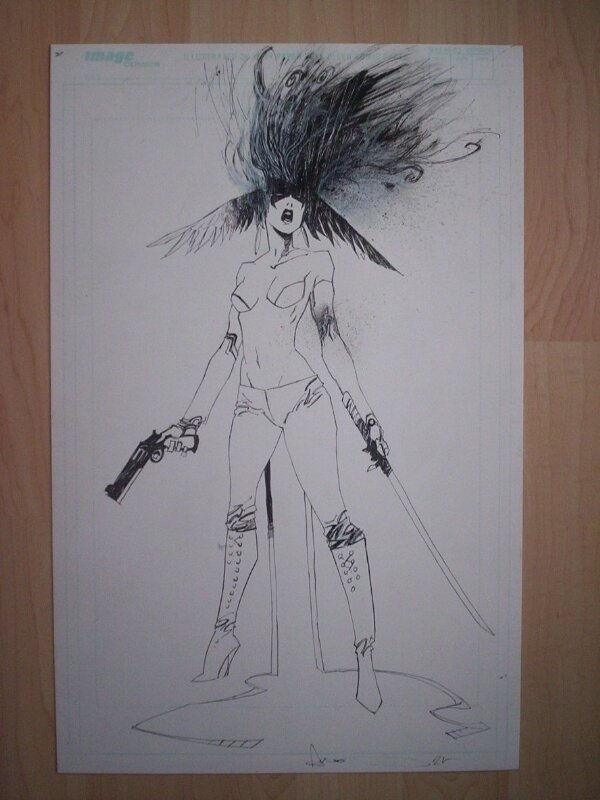 Spawn #100 rejected Cover ( Angela) , Ashley Wood - Original Cover