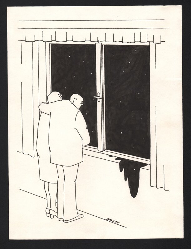 Window by Miroslav Bartak - Original Illustration