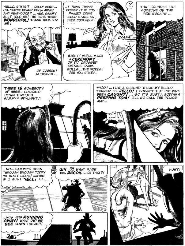 Stan Drake, Leonard Starr, Kelly Green  1, 2, 3, Mourez  page 34 - Planche originale