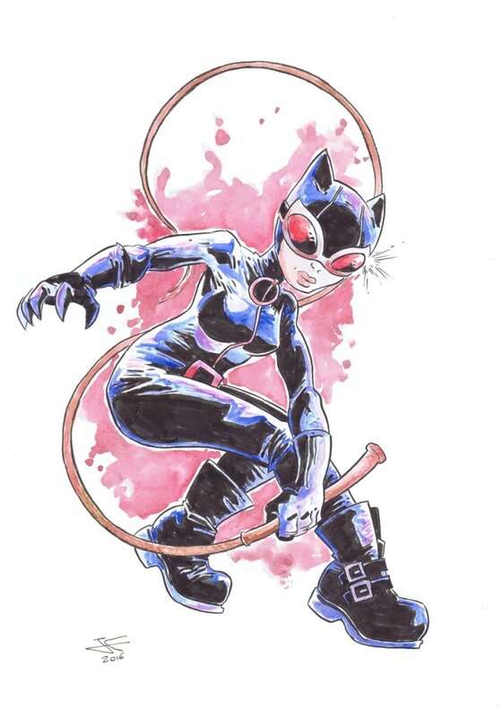 Catwoman par Fonollosa - Illustration originale