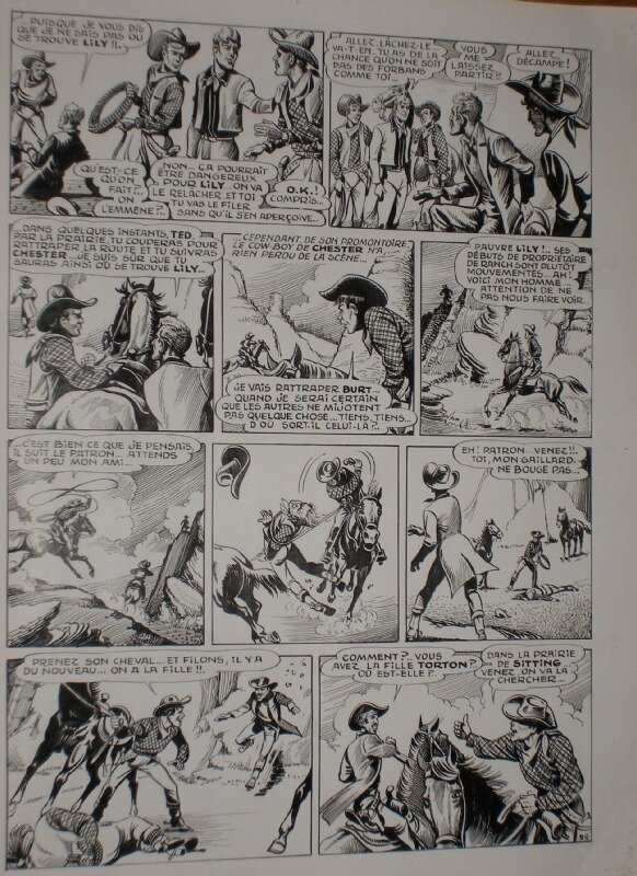 Jim Ouragan par Eugène Gire - Planche originale