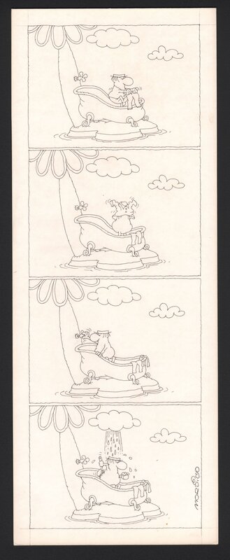 Shower by Guillermo Mordillo - Comic Strip