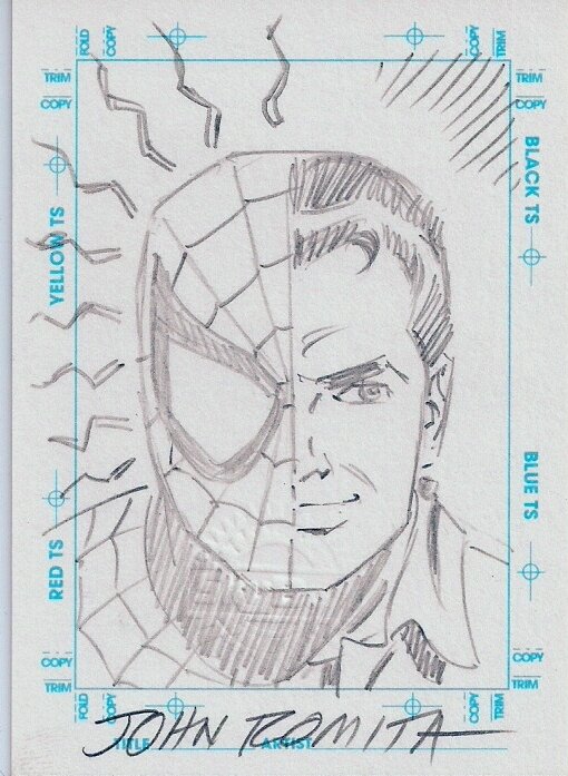 John Romita Sr. , Spider-man / Peter Parker sketchagraph - Dédicace