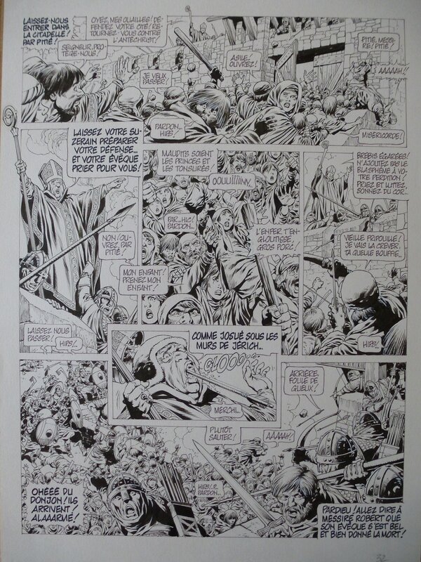 Jean-Yves Mitton, Chroniques Barbares tome 1 planche 32 - Planche originale