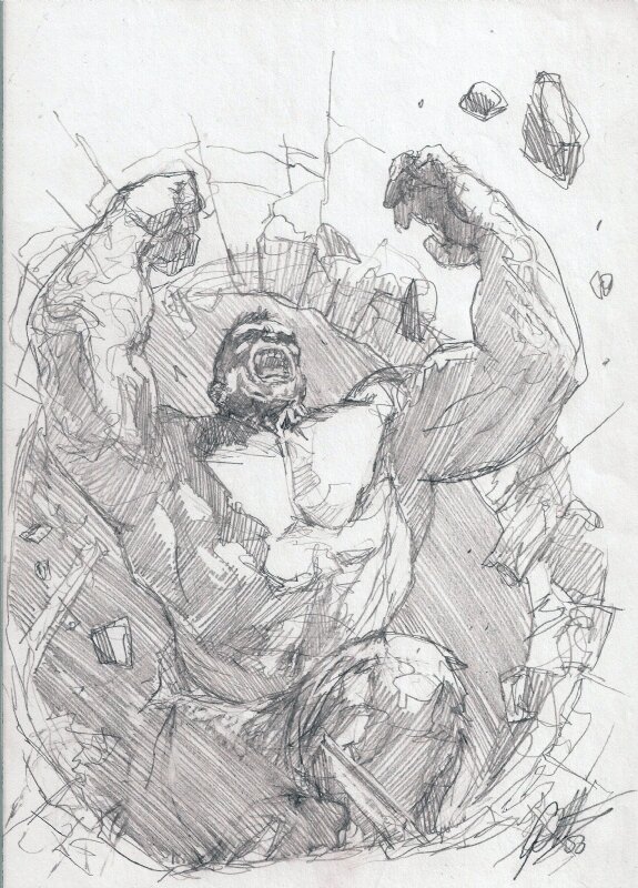 Ultimate Origins #4 prelim Cover(Hulk),Gabrielle Dell'Otto - Couverture originale