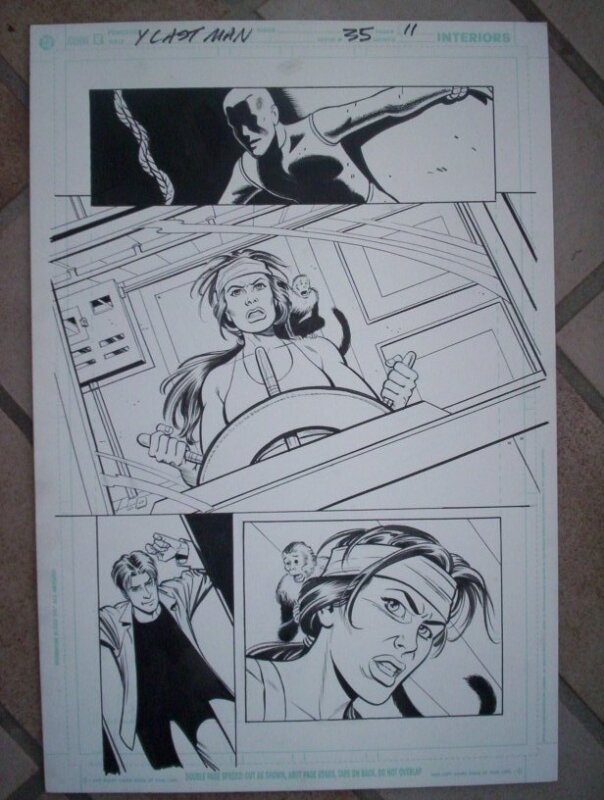 Y- Last Man # 35 page 11,Goran Sudzuka - Planche originale