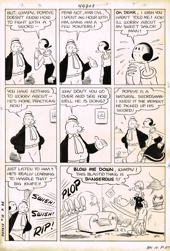 Bud Sagendorf, POPEYE Nº 10 - page 35 - Planche originale