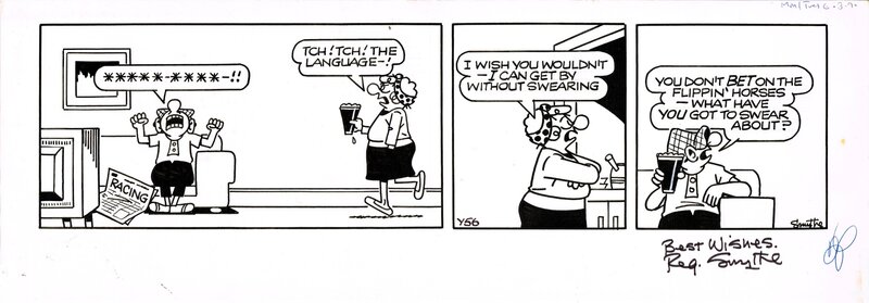 Reg Smythe, ANDY CAPP - daily 3-6-1990 - Comic Strip